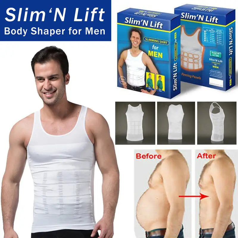 Men's Nylon-Spandex Body Shaper Vest